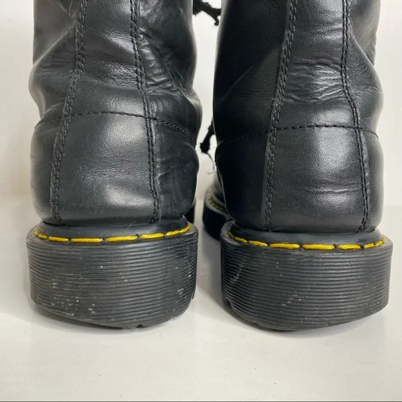 Dr Martens 10966 Steel Toe Cap Combat Boots Black Leather 10 Eye Lace Up Punk 11 - Picture 11 of 16